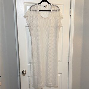 White Mesh Short Sleeve top